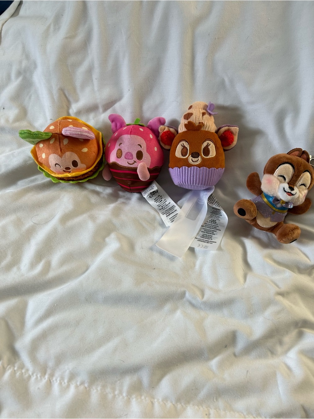 Disney  Munchling lot of 3 and Chip 'n' Dale Round Plush Keychain